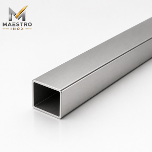 Țeavă pătrată din inox AISI 304 – 25×25×1,2 mm – Satin
