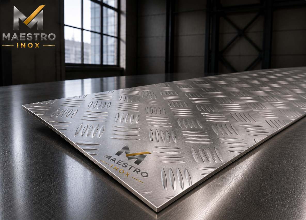 Tablă inox striată AISI 304 – 1 mm